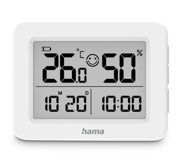 HAMA TERMOMETR HIGROMETR LEFKADA BIAŁY 4047443526083 - 1416487 - zdjęcie